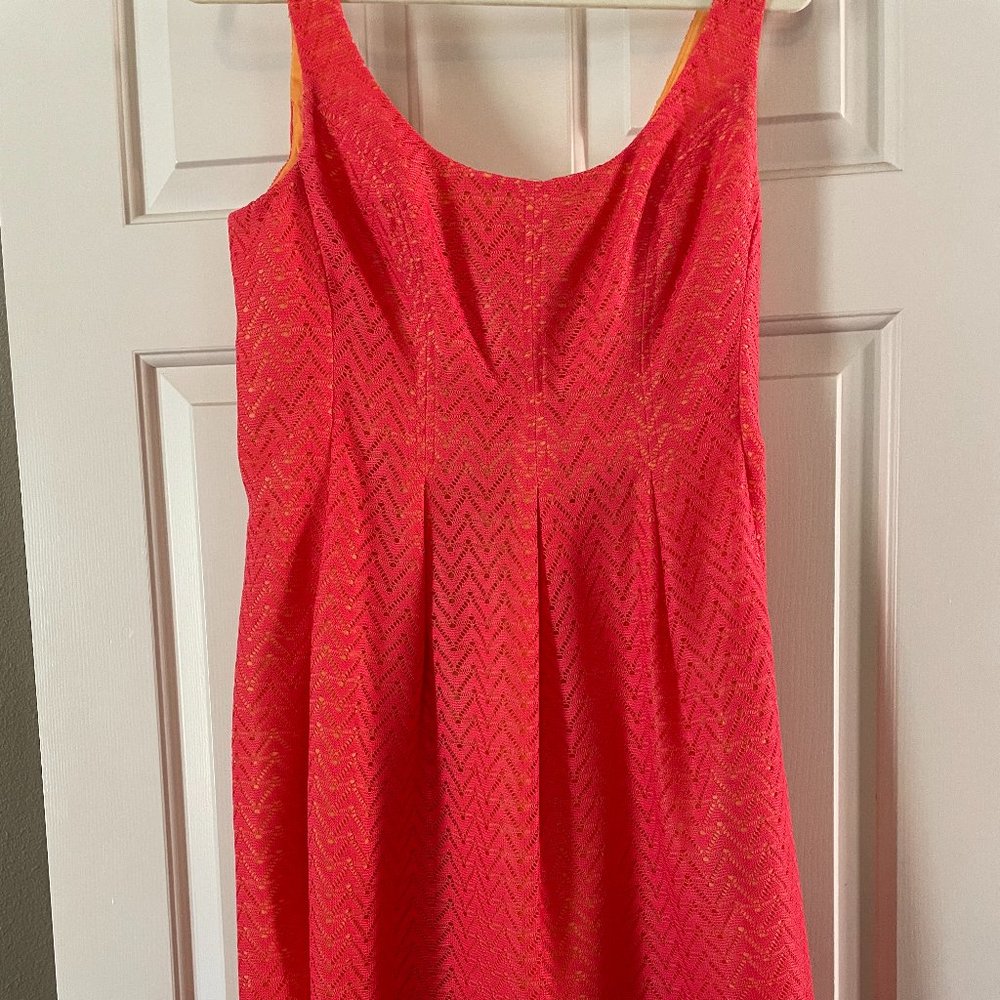 Orange lace dress